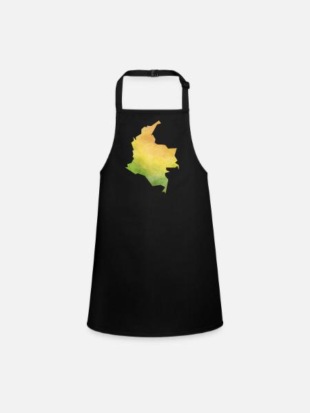 Colombia - Children's Apron - black - Front