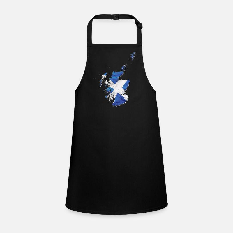 Scotland flag in Scotland map Children's Apron