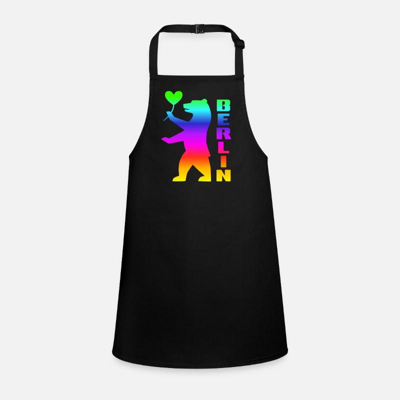 Pride Berlin Bear with Heart Rainbow Flag Children's Apron