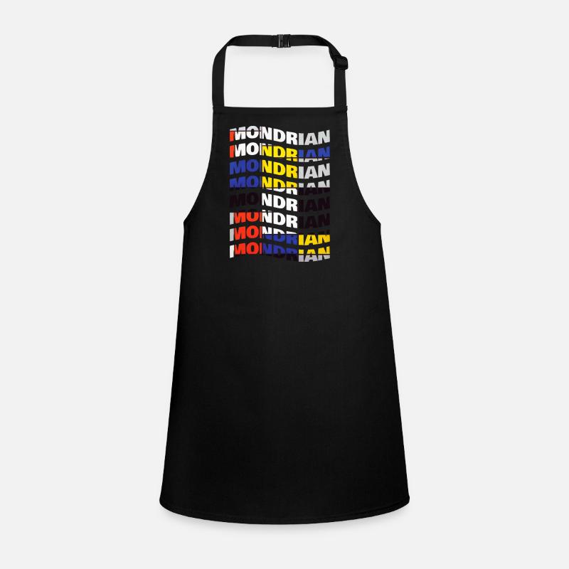 Mondrian wave text effect t-shirt Children's Apron
