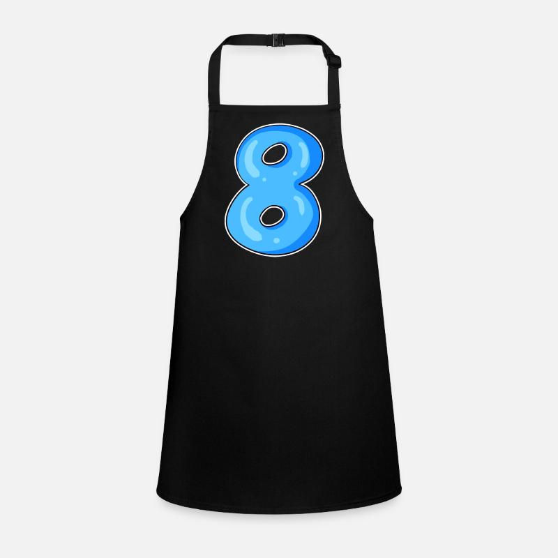 Numéro 8 Numéro Huit Motif Bleu Tablier Enfant