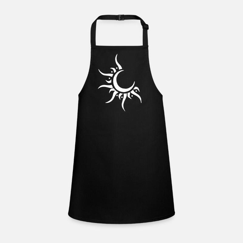 Soleil et lune blanc Tablier Enfant