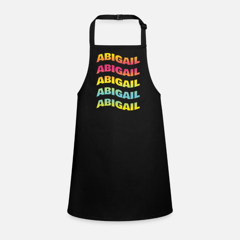 Abigail t-shirt text wave effect wave effect Children's Apron