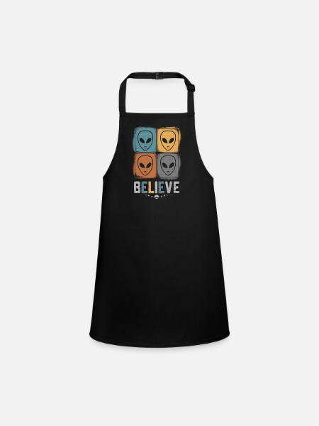 Belief in the incomprehensible space - Children's Apron - black - Front