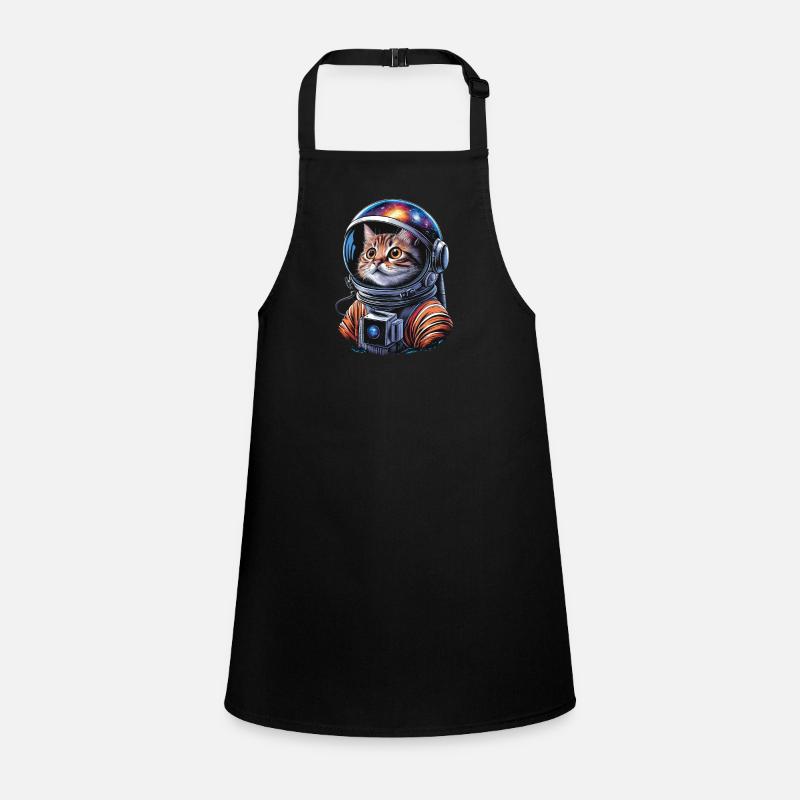 Galactic cat astronaut explores space Children's Apron
