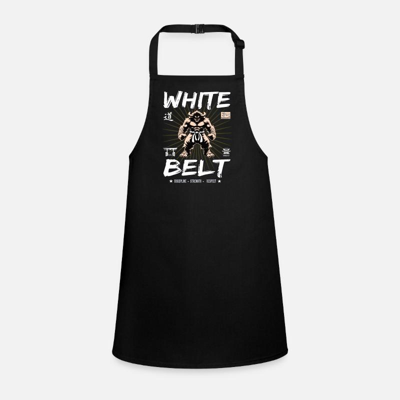 White belt in martial arts design Children's Apron