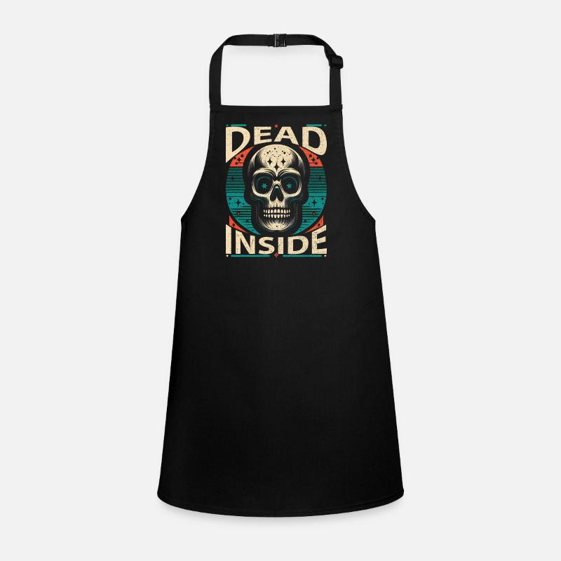 Dead Inside Skull Design Exclusive Vintage Rock Children's Apron