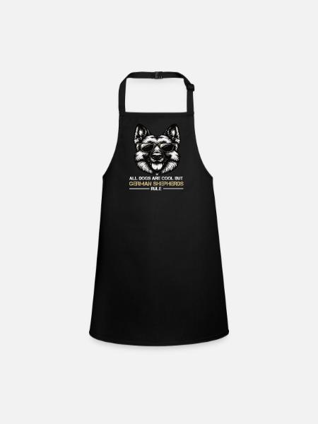 Tous les chiens sont des chiens de berger allemand cool - Tablier Enfant - noir