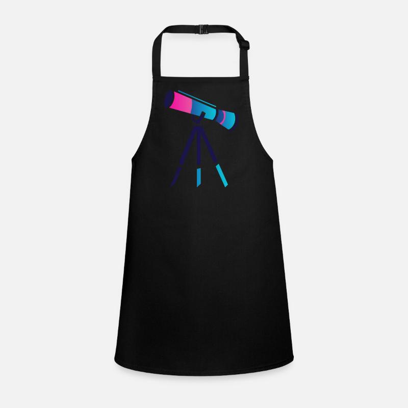 Flat and Colorful Telescope Design Children's Apron
