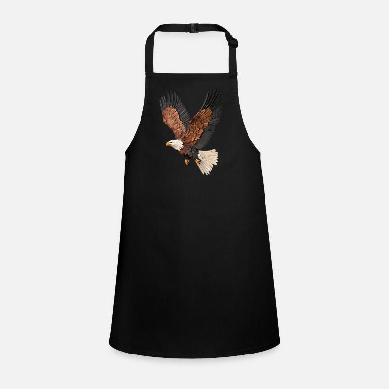A majestic eagle in flight layered paper effect Children's Apron
