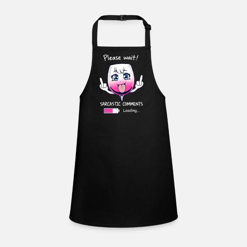 Sarcastic wine glass Children's Apron