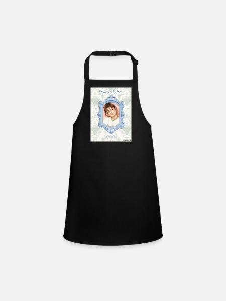 Picture frame light blue - Children's Apron - black - Front