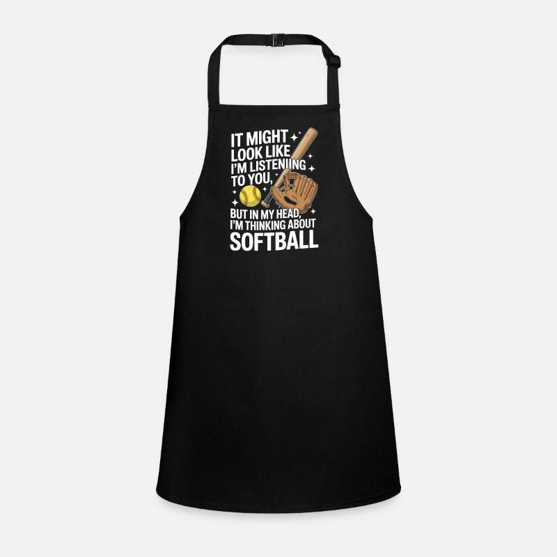 Softball Saison Lanceur Receveur Baseball Drôle Tablier Enfant