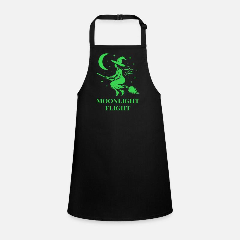 Witch flies through the night by moonlight Children's Apron