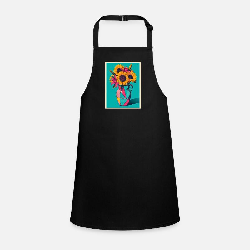 Pop Art Flower Vase Children's Apron