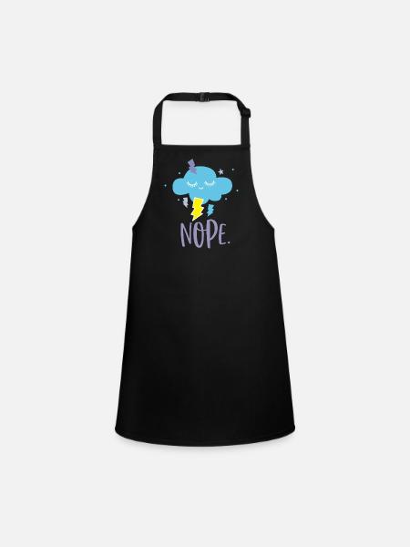 Kawaii Cloud Non Non - Tablier Enfant - noir - Devant