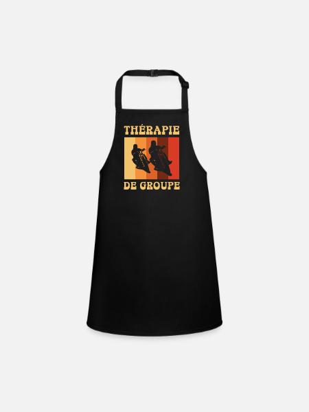 thérapie de groupe - Tablier Enfant - noir - Devant