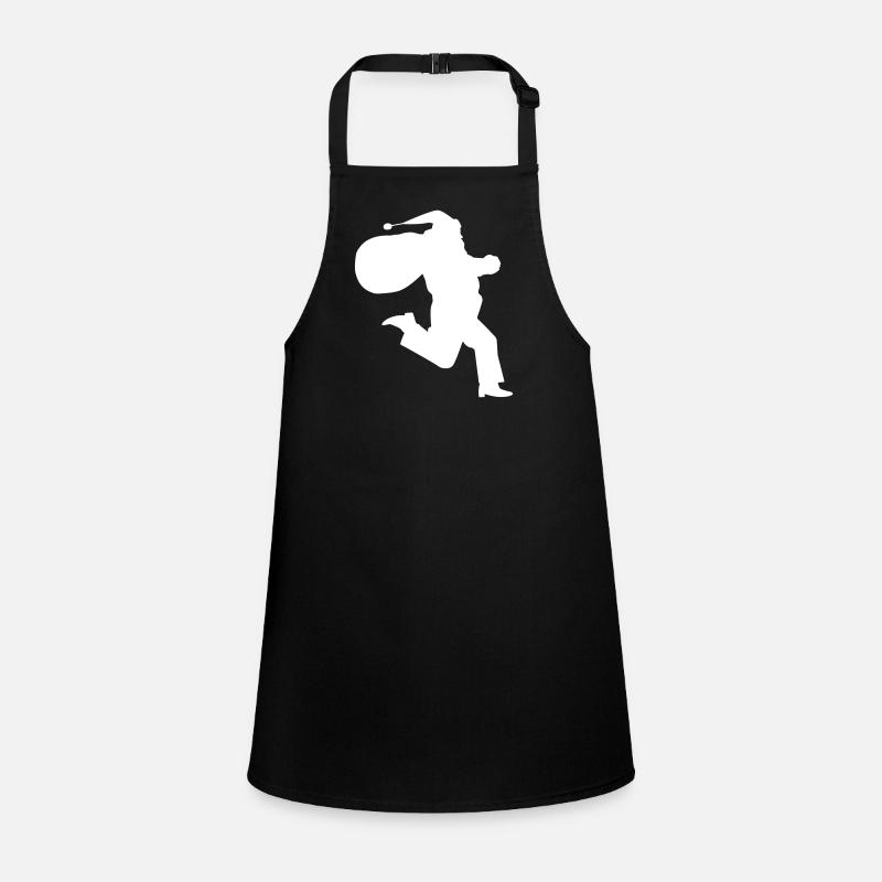 Running Santa Claus Gift Children's Apron