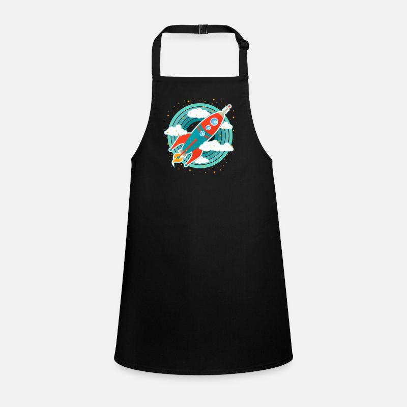 Retro Rocket (circles) Children's Apron