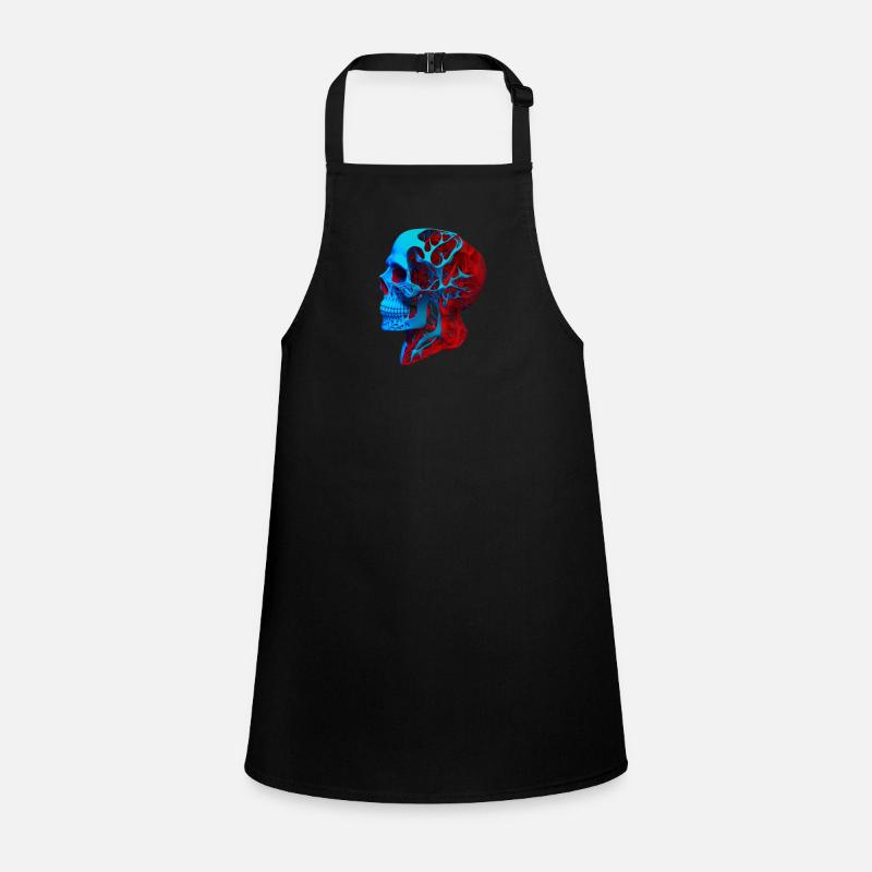 Anatomical drawing head red blue Children's Apron