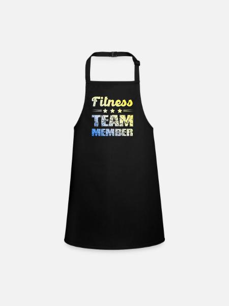 Équipe de fitness - Tablier Enfant - noir - Devant