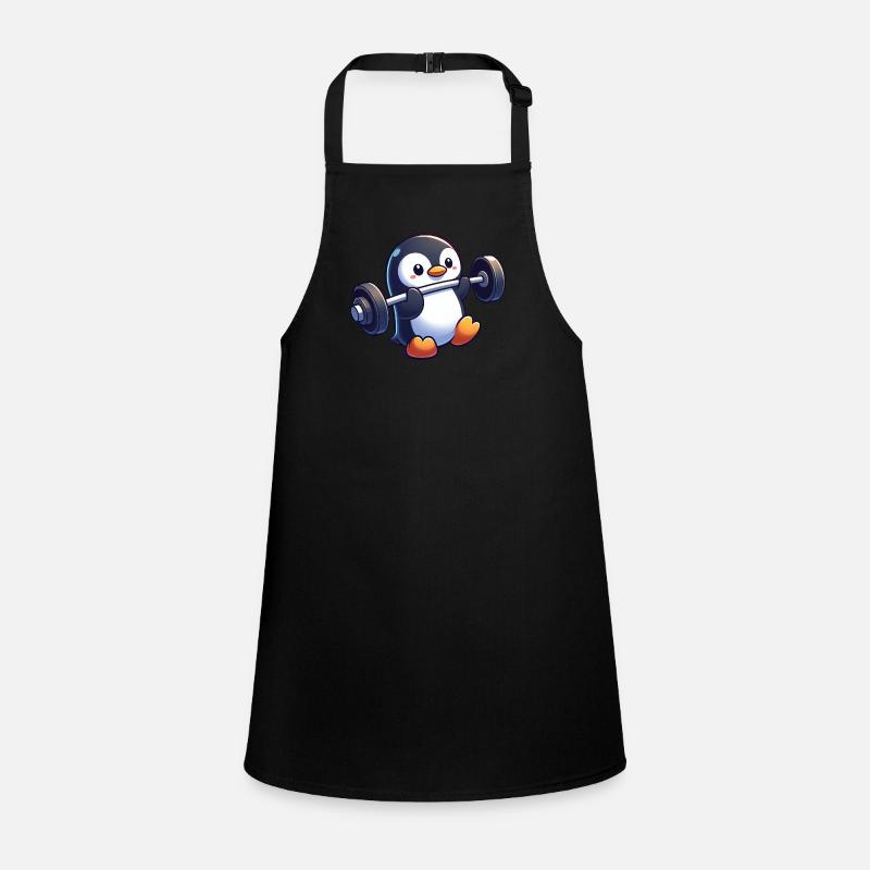 Mignon pingouin barre barre dessin animé Tablier Enfant