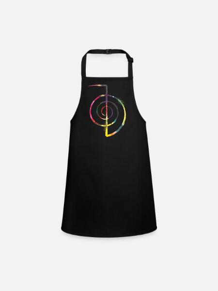 Symbole Reiki - Tablier Enfant - noir - Devant