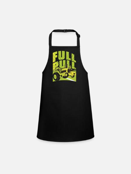 Tractor Pulling - Children's Apron - black - Front