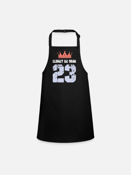 Lloret De Mar 23 Trikot 2023 - Schürze für Kinder - Schwarz - Vorne