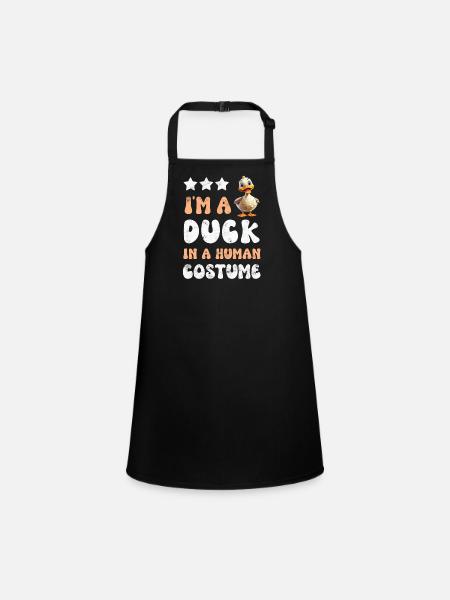 Canards canards - Tablier Enfant - noir - Devant
