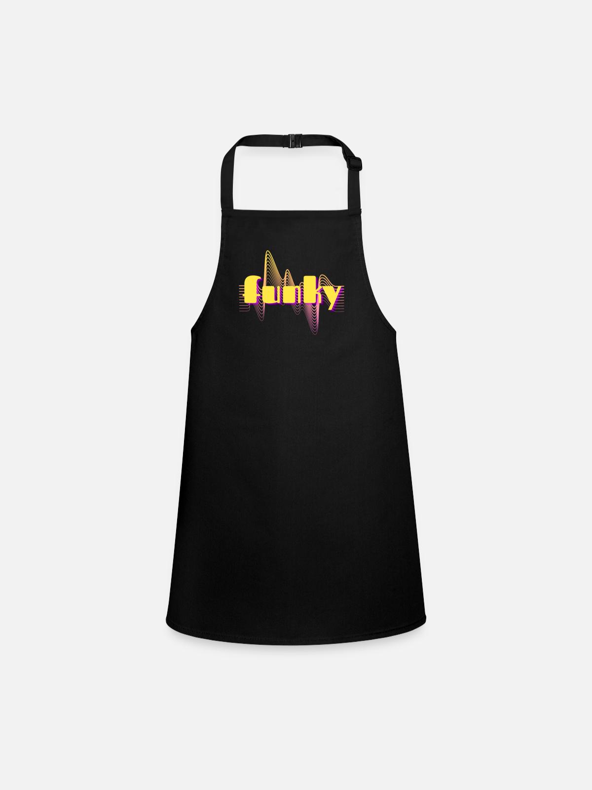 funky - Tablier Enfant - noir - Devant