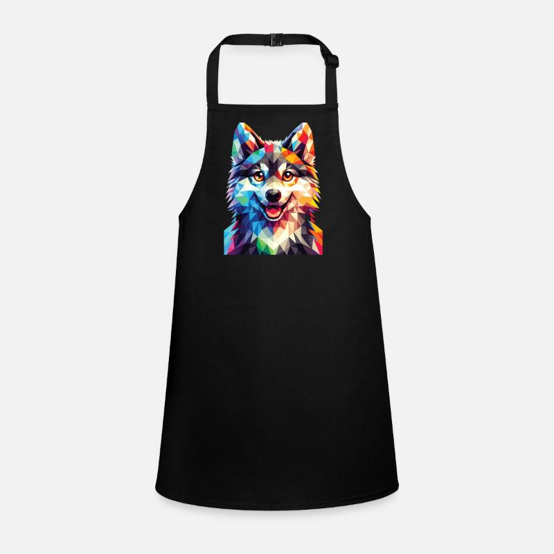 Polygon Wolf Children's Apron