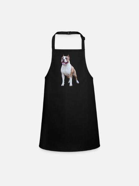 Terrier américain du Staffordshire - Tablier Enfant - noir - Devant
