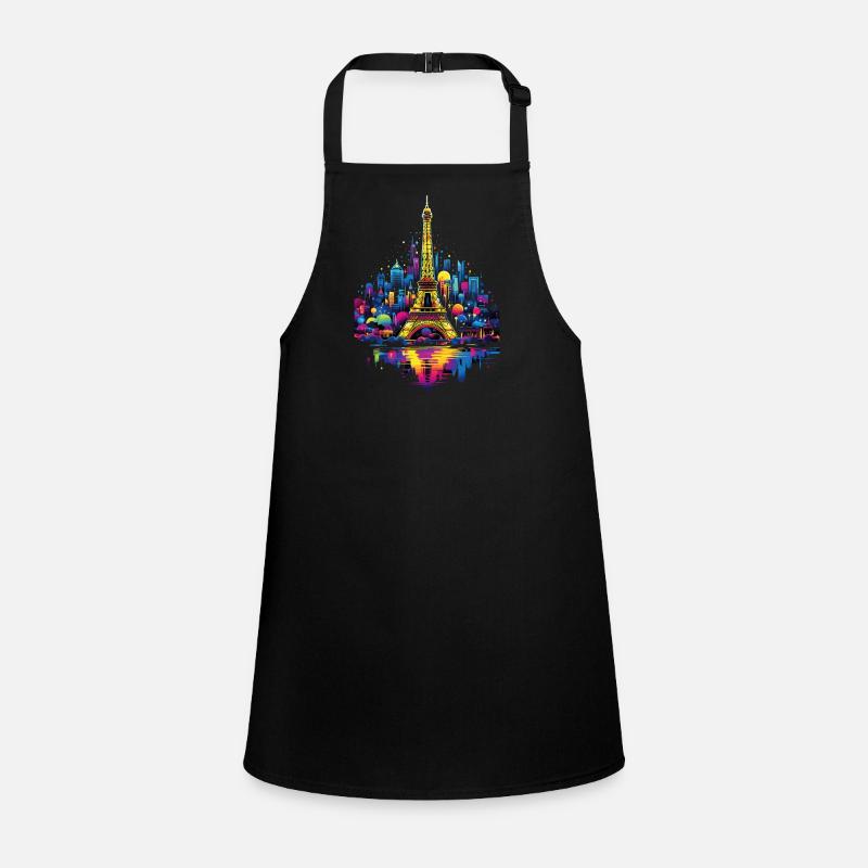 Paris, Eiffel Tower, France, City, Skyline, Night Children's Apron