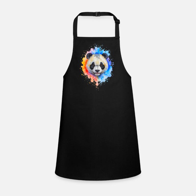 Watercolor Panda Splash Children's Apron