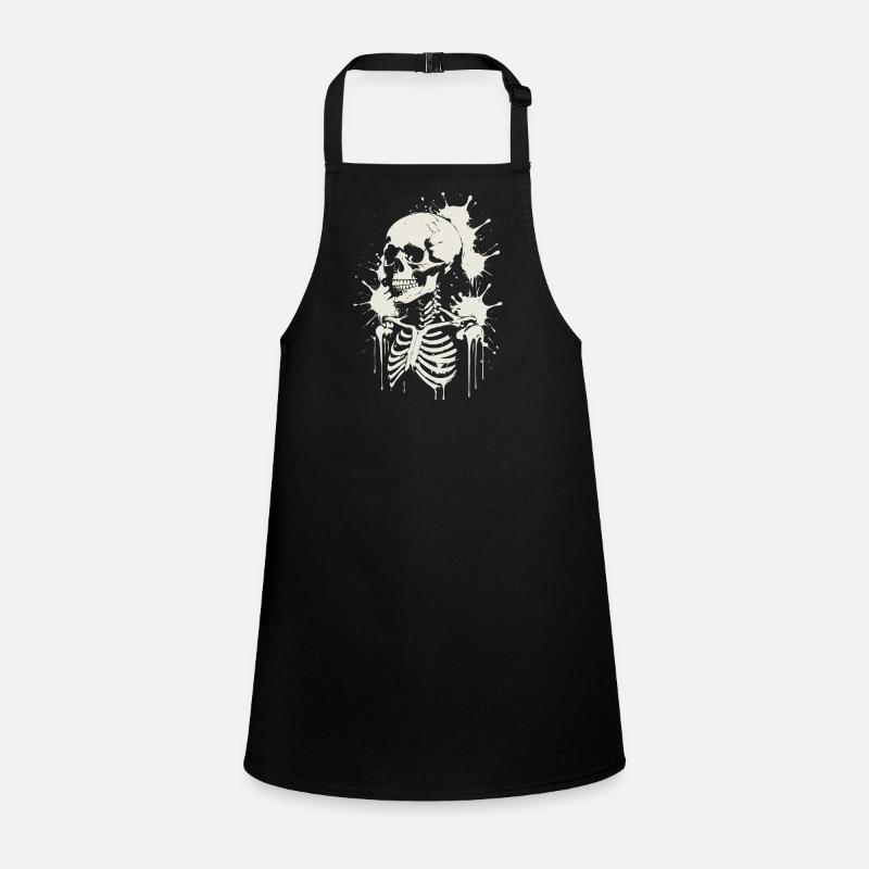 Skull Skeleton Skull & Painting Children's Apron
