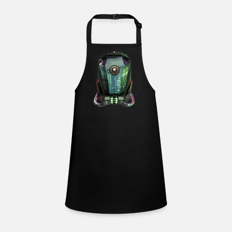Futuristic Robotic Helmet Children's Apron