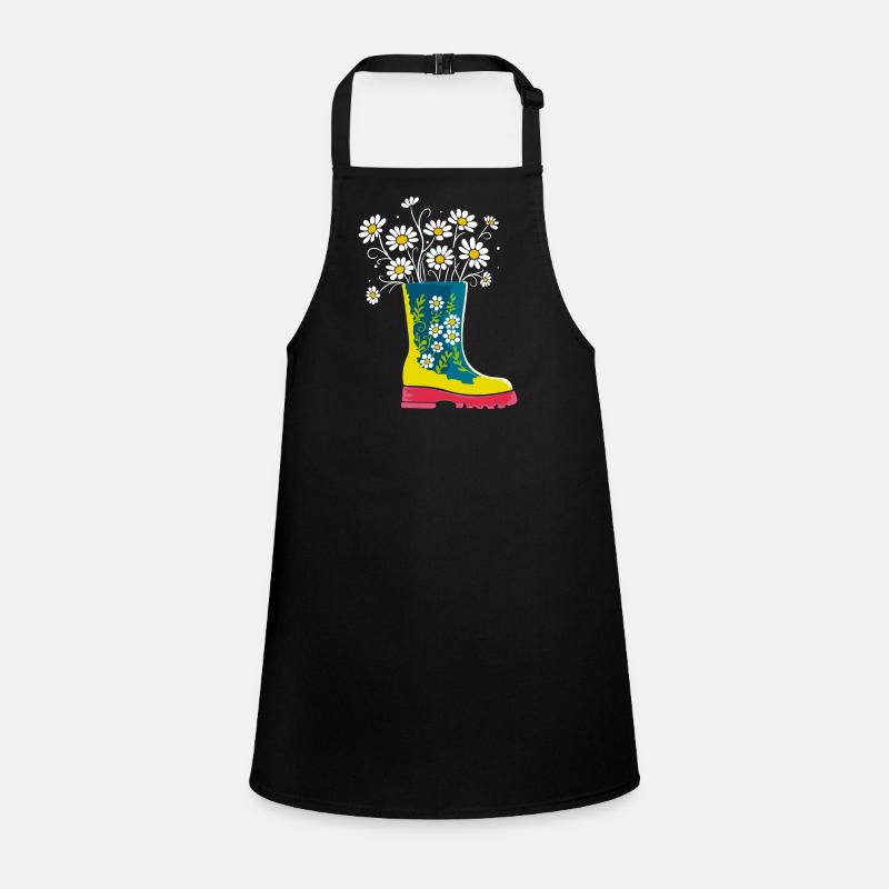 Bottes en caoutchouc colorées avec des fleurs Tablier Enfant