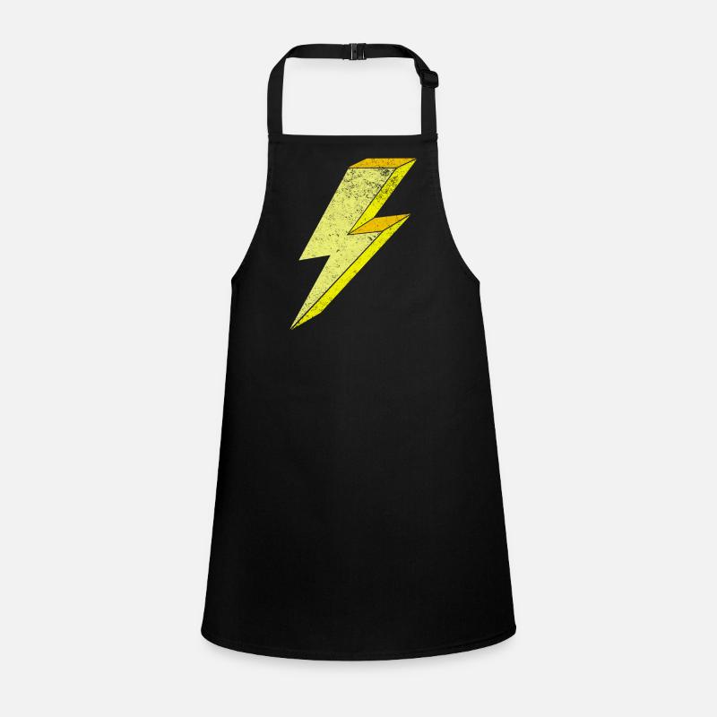 Blitzsymbol Fleckendesign auf Kleidung 3D Schürze für Kinder