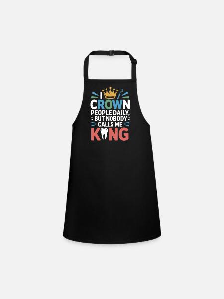 Dental Wax Sculpture Design  - Children's Apron - black - Front