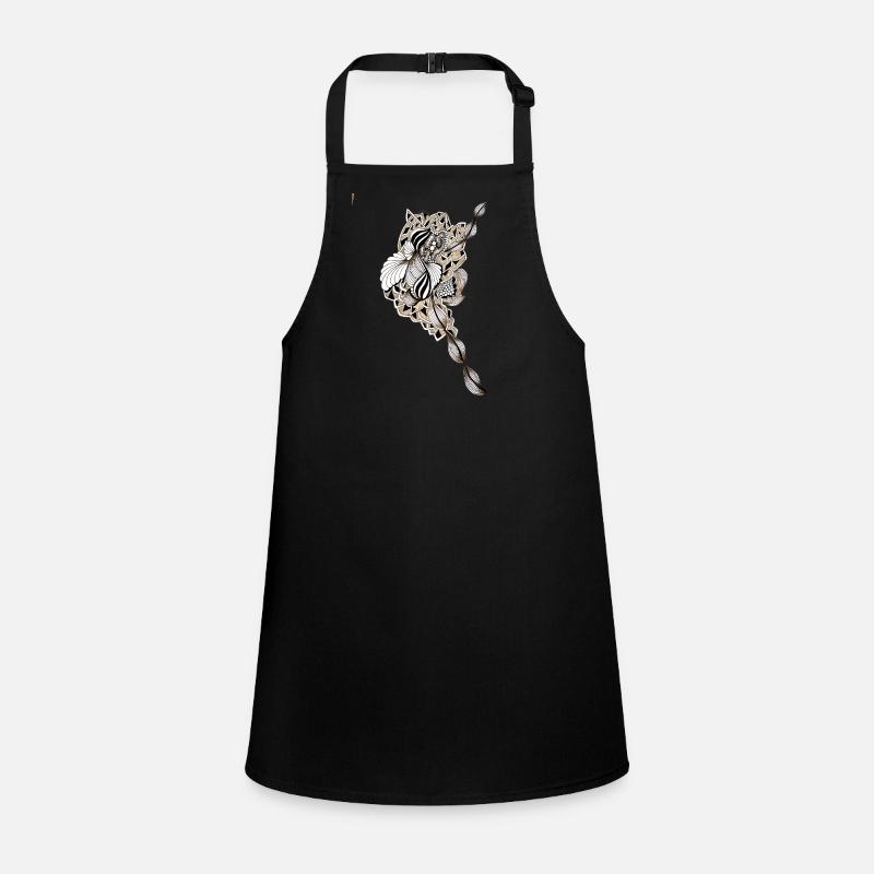 Flower Mandala Feather Art Children's Apron