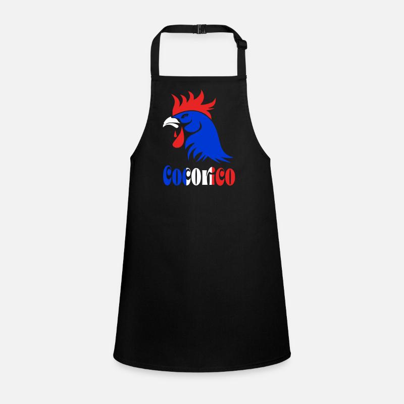 Rooster blue, white, red Children's Apron