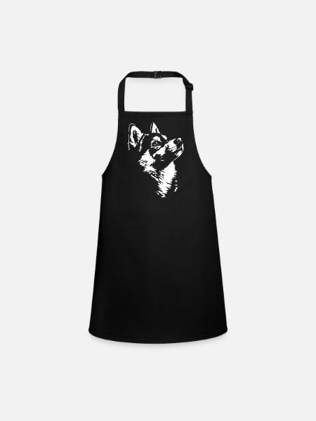 Silhouette du trèfle Kai d’Alaska Dog Wilsigns - Tablier Enfant - noir - Devant