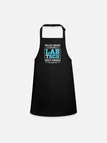 Laboratoire Biologie Chimie Microscope Laboratoire - Tablier Enfant - noir - Devant