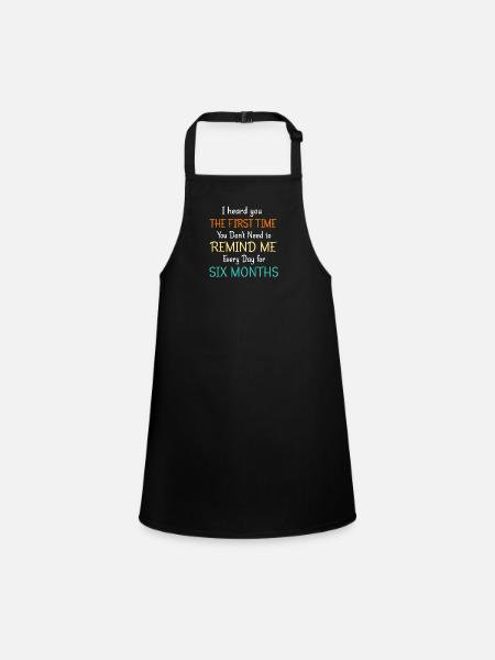 lazy procrastination lazy laziness - Children's Apron - black - Front