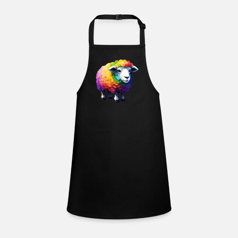 Schafe Cool Niedlich Bunt Regenbogen und Cool Schürze für Kinder