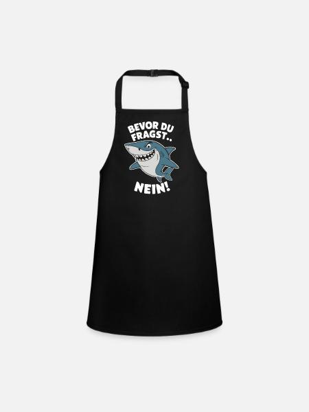 Requin Requin Requins Requin - Tablier Enfant - noir - Devant