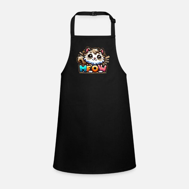 Meow - Cat Illustration Children's Apron