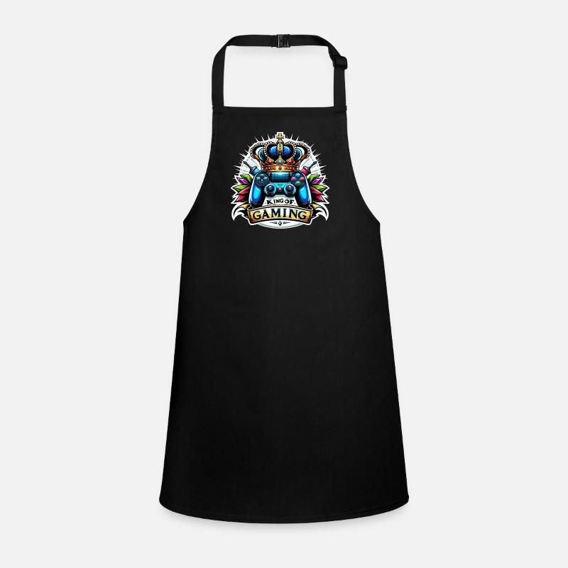 King of Gaming - Controller and Crown Illustration Children's Apron