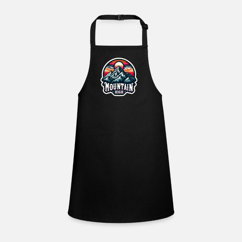 Mountain High - Berg Illustration Children's Apron